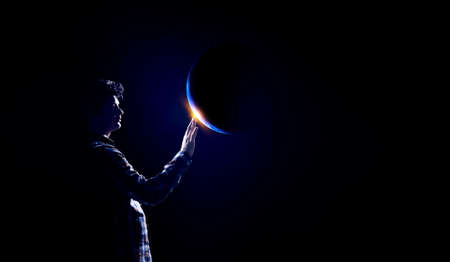 Global network image . Mixed mediaの写真素材