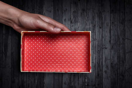 top view of an emoty box