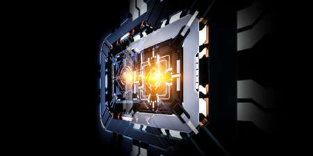Technological industrial abstract background . Mixed media