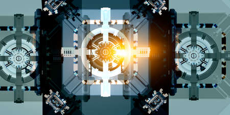 Technology and innovation concept . Mixed media
