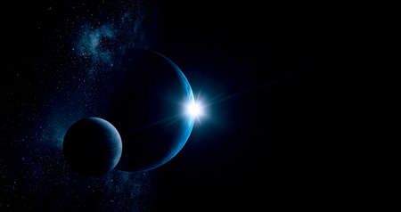 Image of outer space. . Mixed media
