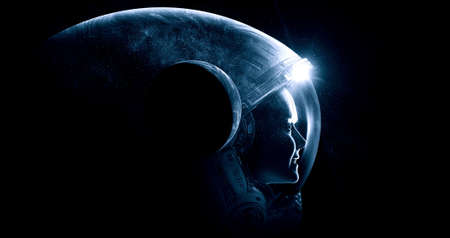 Astronaut at spacewalk