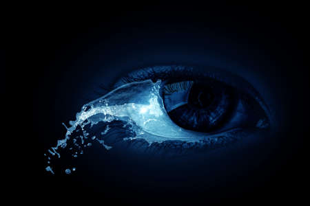 Macro image of human eyeの写真素材