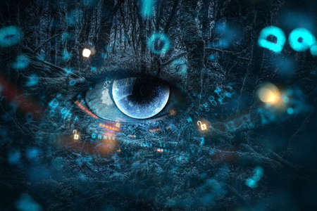Abstract high tech eye concept