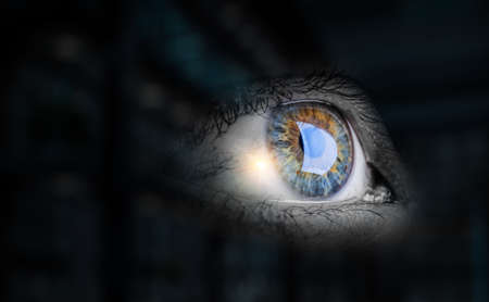 Macro image of human eye