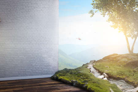 Image of tree and landscapeの写真素材