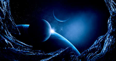 Image of outer space mixed mediaの写真素材