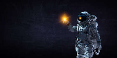 Astronaut at spacewalk  mixed mediaの写真素材