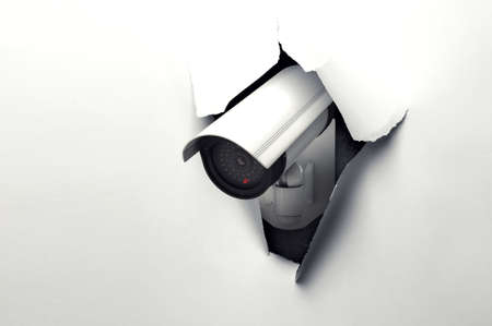 security camera surveillance mixed media