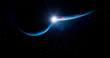 Image of outer space mixed mediaの写真素材