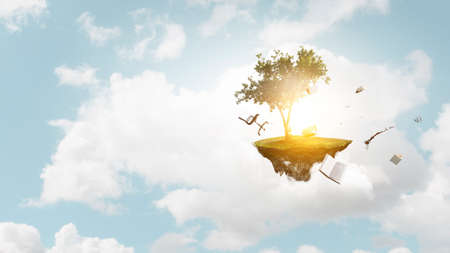 Image of tree and landscapeの写真素材