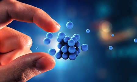 Science concept with sphere model