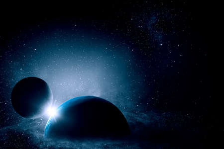 Image of outer space. . Mixed media