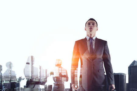 Portrait of an handsome confident business manの写真素材