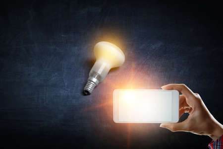 Light bulb image as symbol of innovationの写真素材