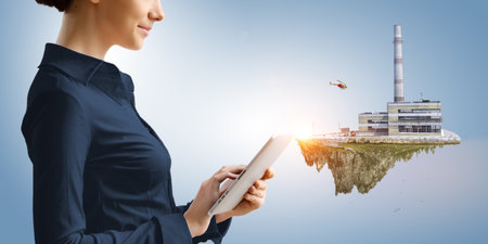 Power plant image . Mixed mediaの写真素材