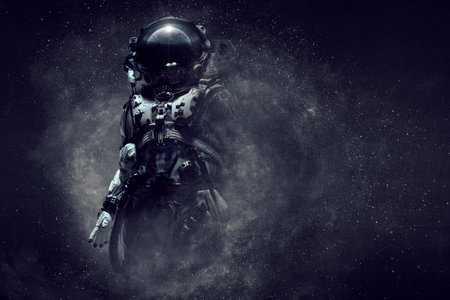 Astronaut and space exploration theme.