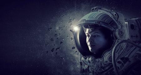 Astronaut and space exploration theme.の写真素材
