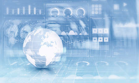 Global communication and technology Imageの写真素材