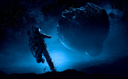 Astronaut and space exploration theme.の写真素材
