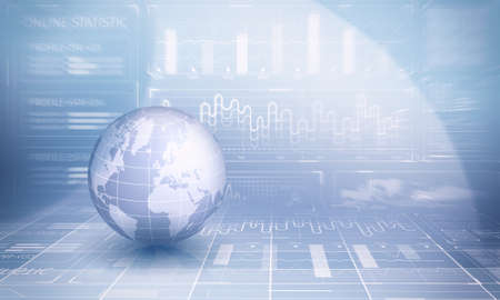 Global communication and technology Imageの写真素材