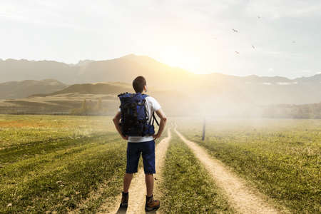 Young traveler exploring the world concept