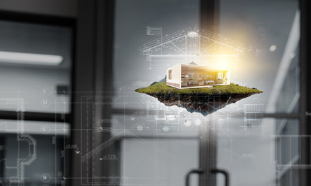 Real estate concept . Mixed mediaの写真素材