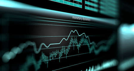 Business graph and trade monitor
