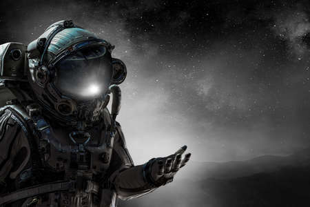 Astronaut and space exploration theme.の写真素材