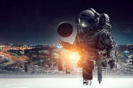 Astronaut and space exploration theme.の写真素材