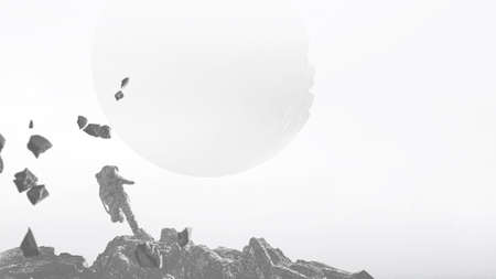 Astronaut on the other planetの写真素材