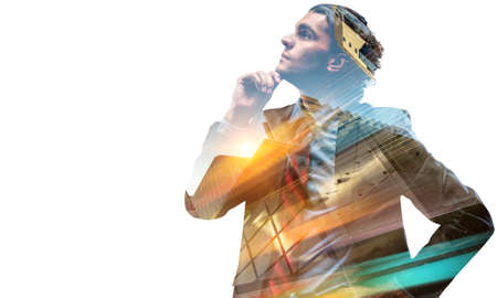 Portrait of an handsome confident business manの写真素材