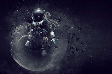 Astronaut and space exploration theme.の写真素材