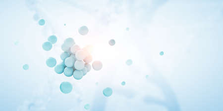 Science concept with sphere model