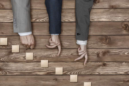 Business decrease concept . Mixed mediaの写真素材