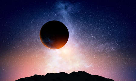 Image of outer space. . Mixed media