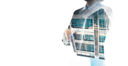 Portrait of an handsome confident business manの写真素材