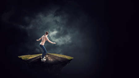 Young woman riding her skateboard