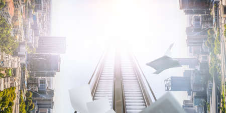 Smart city concept . Mixed mediaの写真素材