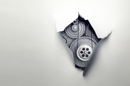 Gears and cogs macro . Mixed mediaの写真素材