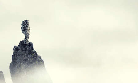 Astronaut on the other planet . Mixed mediaの写真素材