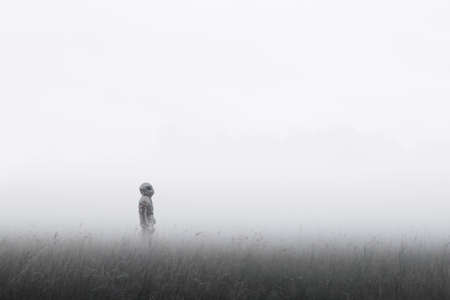 Astronaut on the other planet . Mixed mediaの写真素材