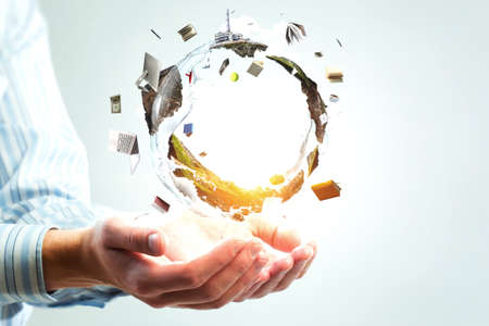 Ecology and global communication concept.の写真素材