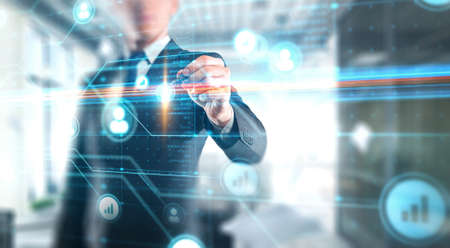 Innovative technologies image . Mixed mediaの写真素材