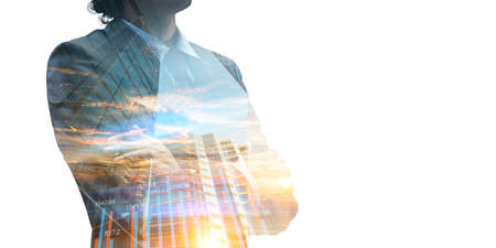 Portrait of an handsome confident business manの写真素材