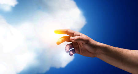 Concept of new ideas with innovative technology and creativity