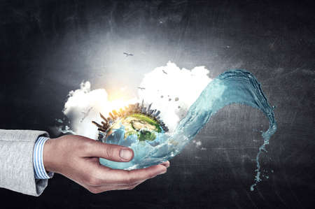 Ecology and global communication concept.