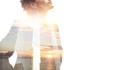 Portrait of an handsome confident business manの写真素材