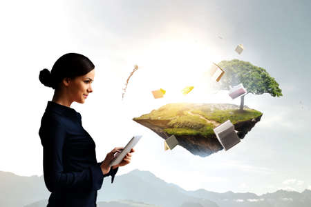 World of books concept . Mixed mediaの写真素材