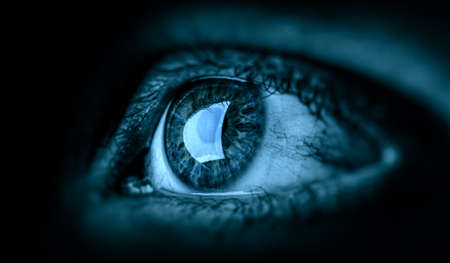 Macro image of human eyeの写真素材